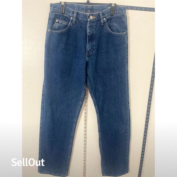 Wrangler Men's Relaxed Fit Jeans Blue Size Standard 32x32 Dark Wash Denim - Picture 5 of 10